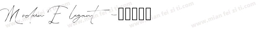 Modern Elegant字体转换